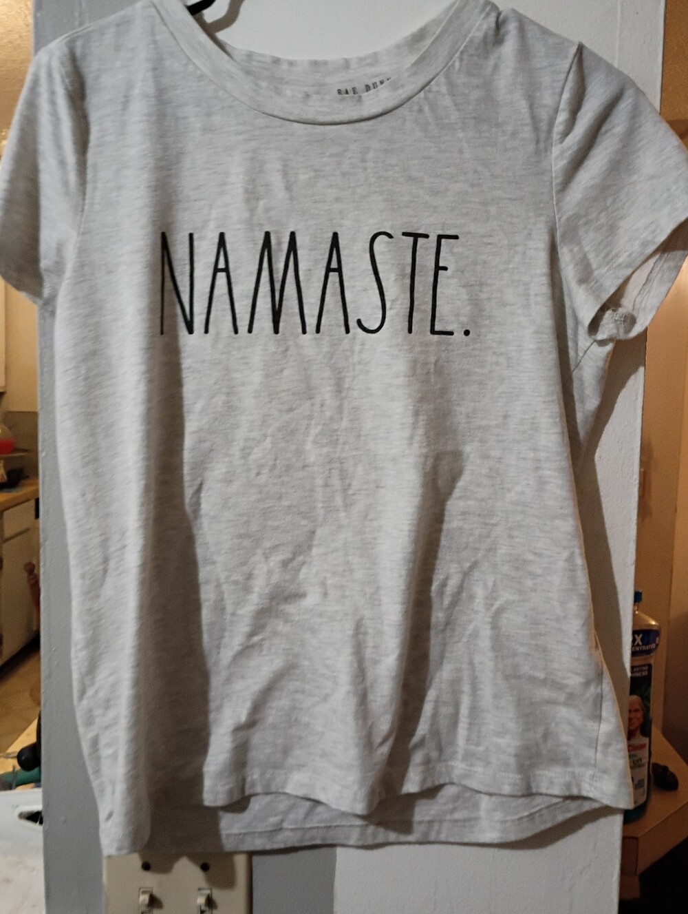 Small Rae Dunn Lounge NAMASTE Classic Short Sleeve Tee